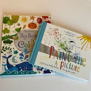 Two Hardcover books Paint Me a Picture & Usborne Big Book of Colors